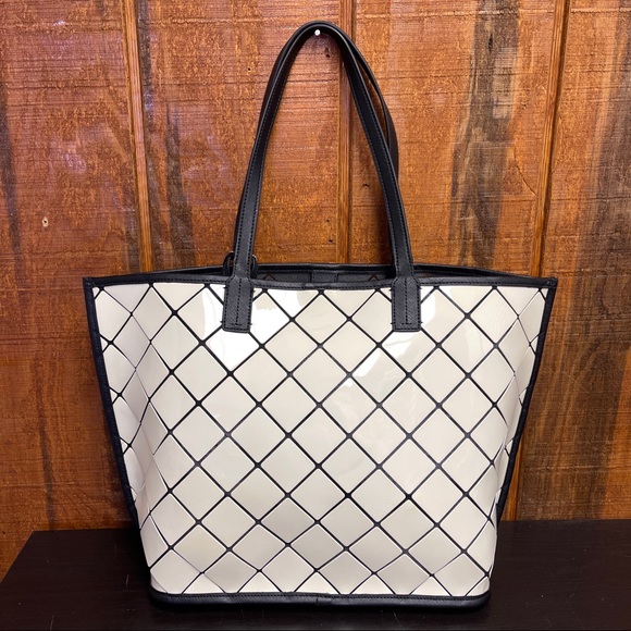 Calvin Klein Handbags - Calvin Klein Geo Patent Tote, White